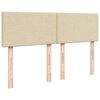 vidaXL Cama box spring con colch&oacute;n tela color crema 140x200 cm