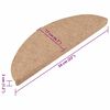 vidaXL Alfombrilla autoadhesiva de escalera 15 uds beige 56x17x3 cm