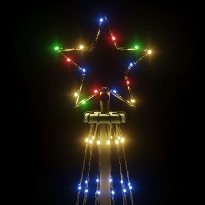 vidaXL Árbol de Navidad con pincho 108 LED de colores 180 cm