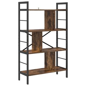 vidaXL Estante de libros 7 niveles 75 x 30 x 123,5 cm Roble ahumado