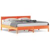 vidaXL Cama sin colch&oacute;n madera maciza de pino marr&oacute;n cera 200x200 cm