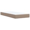 vidaXL Cama box spring con colch&oacute;n cuero sint&eacute;tico capuchino 100x200cm