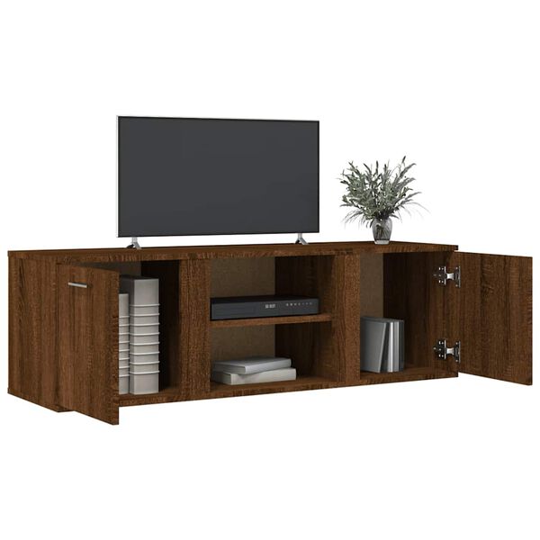 vidaXL Mueble de TV madera de ingeniería marrón roble 120x34x37 cm