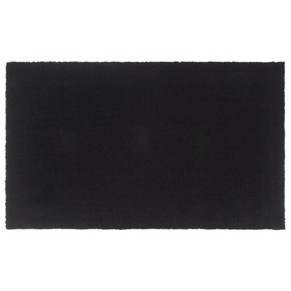 vidaXL Felpudo de fibra de coco negro 90x150 cm