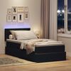 vidaXL Cama con almacenamiento y LED Negro 90 x 200 cm Terciopelo