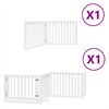 vidaXL Puerta de perros plegable 6 paneles madera &aacute;lamo blanca 480 cm