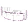 vidaXL Estructura de cama individual sin colch&oacute;n madera maciza