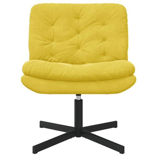 vidaXL Sill&oacute;n Relax giratorio Amarillo 63 x 75 x 76 cm Terciopelo