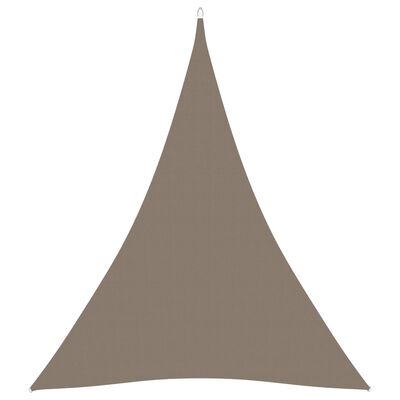 vidaXL Toldo de vela triangular tela Oxford gris taupe 3x4x4 m