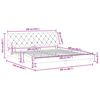 vidaXL Estructura cama sin colch&oacute;n terciopelo rosa 200x200 cm