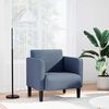 vidaXL Sill&oacute;n con reposabrazos azul 54 cm tejido de pana