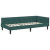 vidaXL Estructura de Cama Esquina con Colch&oacute;n 2 pcs Verde Terciopelo
