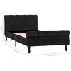 vidaXL Estructura de cama sin colch&oacute;n terciopelo negro 90x200 cm