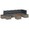 vidaXL Conjunto de sof&aacute;s de jard&iacute;n 8 pcs Gris rat&aacute;n sint&eacute;tico