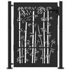 vidaXL Puerta de jard&iacute;n 110 x 130 cm Negro Con cerradura