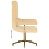 vidaXL Sillas de comedor giratorias 4 unidades terciopelo crema