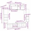 vidaXL Conjunto de mueble de TV Montaje en la pared 6 pcs Madera vieja