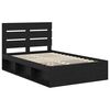 vidaXL Estructura de cama Negro 135 x 190 cm Madera de pino macizo