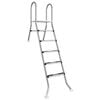 vidaXL Escalera para piscina semienterrada 222 x 128 cm 5-Escal&oacute;n
