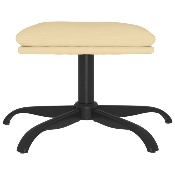 vidaXL Reposapiés de terciopelo blanco crema 60x60x36 cm