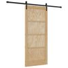 vidaXL Puerta Corredera Natural 86 x 198,5 cm Madera de Pino Maciza