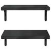vidaXL Estantes de pared 2 uds acero inoxidable negro 50x30 cm