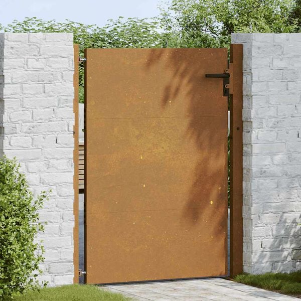 vidaXL Puerta de jard&iacute;n 100x150 cm de acero corten