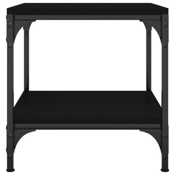 vidaXL Mesa auxiliar de madera contrachapada negro 40x40x40 cm