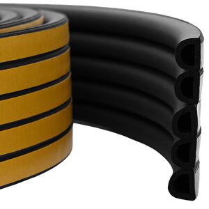 vidaXL Sello de ventana autoadhesivo Negro 9 x 8 mm 12 m Espuma EPDM