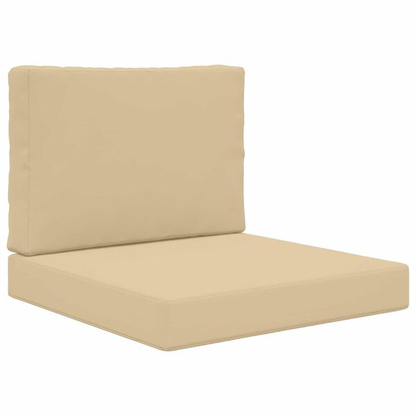 vidaXL Coj&iacute;n para sof&aacute; de exterior 2 pcs Beige Poli&eacute;ster
