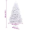 vidaXL Árbol de Navidad artificial con bisagras y soporte blanco 180cm