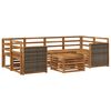 vidaXL Conjunto de sof&aacute;s de exterior 7 uds. Natural