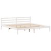 vidaXL Estructura de cama sin colch&oacute;n madera maciza blanca 200x200 cm
