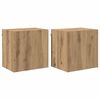 vidaXL Gabinetes de pared para TV 2 uds. Roble artisan