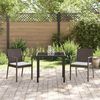 vidaXL Conjunto de Comedor de Jardín 3 pcs Marrón Poliratán