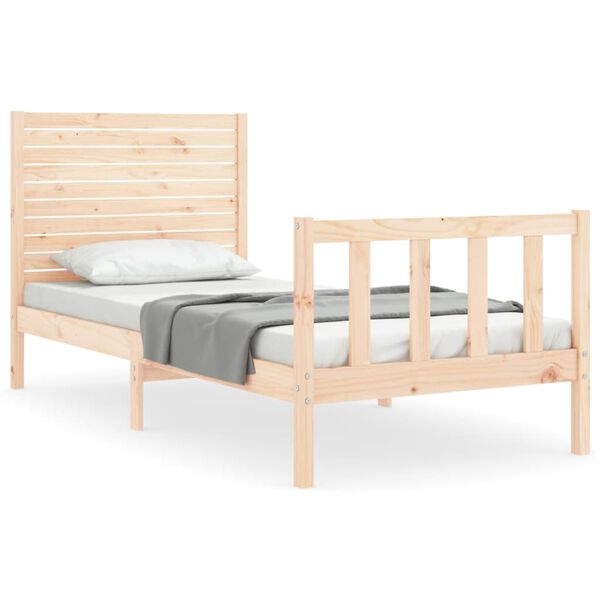 vidaXL Estructura de cama sin colchón madera maciza de pino 100x200 cm