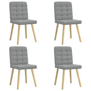 vidaXL Sillas de comedor 4 unidades tela gris claro