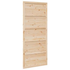 vidaXL Puerta Corrediza 80 x 2,5 x 208 cm Madera de Pino Maciza