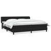 vidaXL Cama box spring con colchones terciopelo negro 200x220 cm