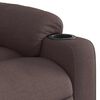 vidaXL Sillón reclinable de masaje eléctrico tela marrón oscuro