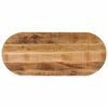 vidaXL Tablero de mesa ovalado madera maciza mango rugosa 110x40x2,5cm