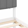 vidaXL Estructura de Cama con Cabecera Tapizada Gris Claro