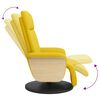 vidaXL Sill&oacute;n reclinable con reposapi&eacute;s tela amarillo claro