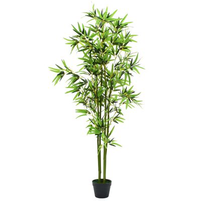 vidaXL Planta de bambú artificial con maceta 175 cm verde
