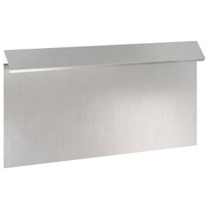 vidaXL Valla para caracoles Plateado 50 x 3,5 x 25 cm Acero inoxidable