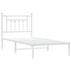 vidaXL Estructura cama sin colchón con cabecero metal blanco 80x200 cm