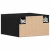 vidaXL Mesita de noche de pared 2 pcs Roble Negro 35 x 35 x 20 cm