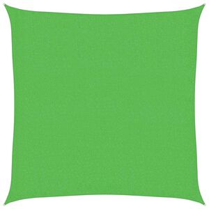 vidaXL Toldo de vela HDPE verde claro 160 g/m&sup2; 2x2 m