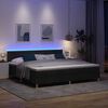 vidaXL Cama Box Spring LED con colch&oacute;n con LED Negro 200 x 200 cm tela