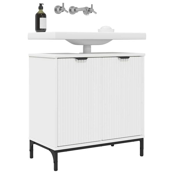 vidaXL Gabinete de Lavabo para Ba&ntilde;o con puerta 60.5 x 33.5 x 61 cm